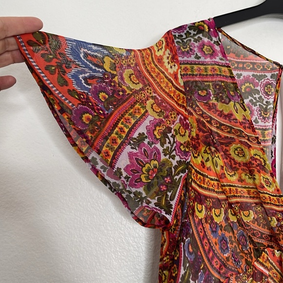 Anthropologie Akemi + Kin Murol Maxi Short Sleeve Dress Size 14 - Picture 4 of 9